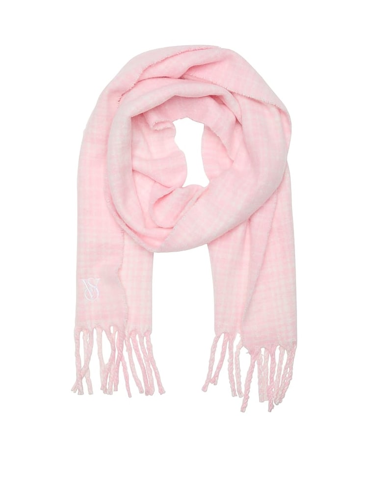 Pink Plaid Scarf