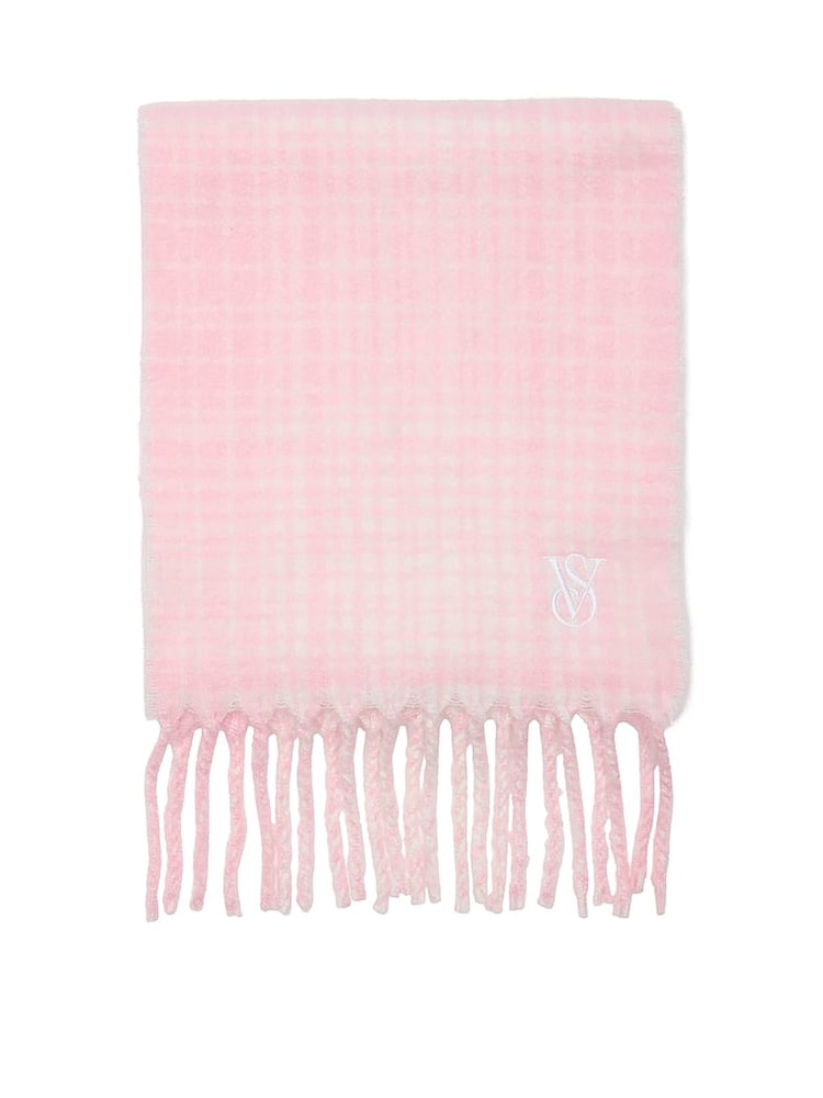 Pink Plaid Scarf